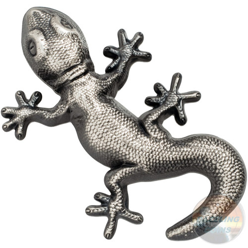 GECKO Natural Perspectives Shaped 1 Oz Silver Coin 5$ Palau 2018 GECKO Natural Perspectives Shaped 1 Oz Silver Coin 5$ Palau 2018
