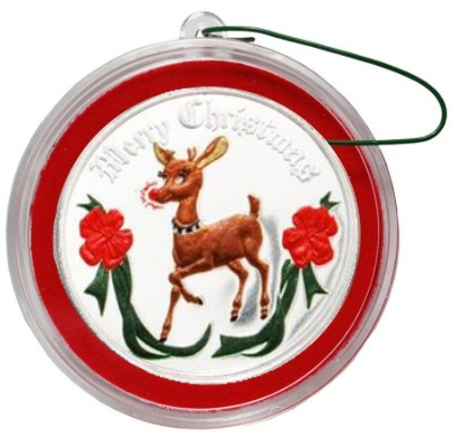2018 RUDOLPH Color 1 oz Fine Silver Christmas Round 2018 RUDOLPH Color 1 oz Fine Silver Christmas Round