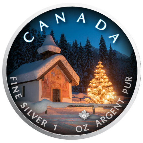 Silent NIght - Maple Leaf 1 oz Pure Silver Coin - Canada 2018 Silent NIght - Maple Leaf 1 oz Pure Silver Coin - Canada 2018