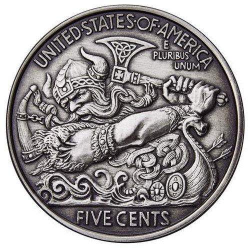 The Viking Berserker 1 oz Silver round with Serial Number The Viking Berserker 1 oz Silver round with Serial Number