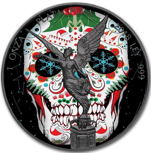 Skull LIBERTAD Ruthenium 1 oz Silver Coin MEXICO 2018 Skull LIBERTAD Ruthenium 1 oz Silver Coin MEXICO 2018