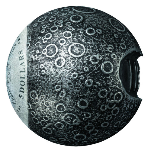 MOON LANDING SPHERICAL 1oz Silver Ball Coin $5 Barbados 2019 MOON LANDING SPHERICAL 1oz Silver Ball Coin $5 Barbados 2019