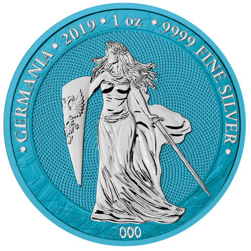 2019 GERMANIA Space Blue 5 Mark 1 Oz .9999 Silver Round 2019 GERMANIA Space Blue 5 Mark 1 Oz .9999 Silver Round