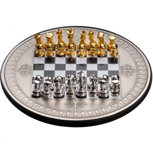 CHESS Chessboard Board Game 2 Oz Silver Coin 5$ Niue 2018 CHESS Chessboard Board Game 2 Oz Silver Coin 5$ Niue 2018