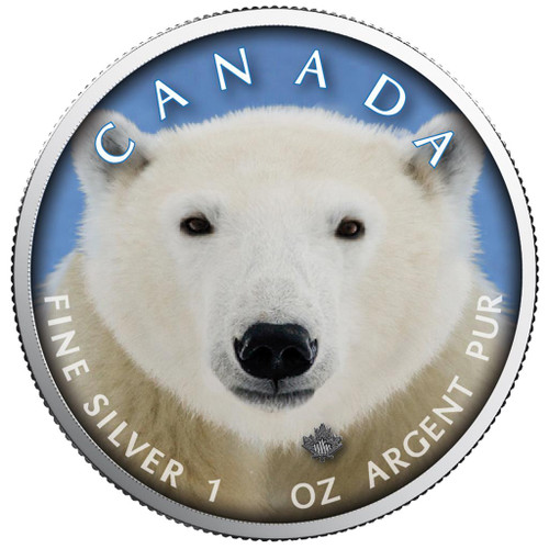 MAPLE LEAF - POLAR BEAR Canada's Wildlife 1 Oz Silver Coin 5$ 2019 MAPLE LEAF - POLAR BEAR Canada's Wildlife 1 Oz Silver Coin 5$ 2019