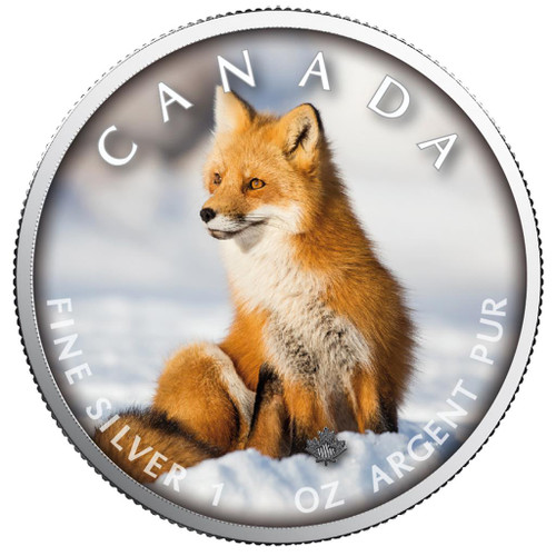 MAPLE LEAF - RED FOX - 1 Oz Silver Coin 5$ Canada 2019 MAPLE LEAF - RED FOX - 1 Oz Silver Coin 5$ Canada 2019