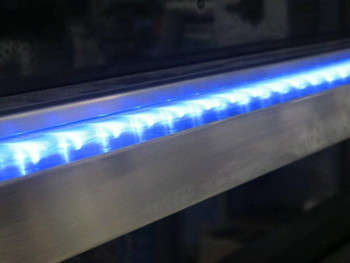 600mm Wide Stainless Steel Water blade spillway with multi-colour led light bar combo set. suitable for swimming pool and free standing water feature projecting effect setup. 600mm Wide Stainless Steel Water blade spillway with multi-colour led light bar combo set. suitable for swimming pool and free standing water feature projecting effect setup.