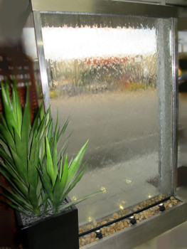 Water Features Stainless Steel Clear Glass Wall Freestanding 1200mm Wide x 2000mm High Water Features Stainless Steel Clear Glass Wall Freestanding 1200mm Wide x 2000mm High