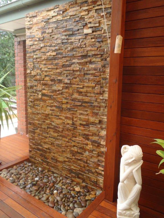 DIY Wall Cascading Water Features with Stone Cladding - DIYMegaStore.com.au