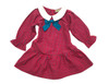 Sophie Catalou Girls Infant Toddler & Kids Red/Teal Ruffle Dress With Collar 2-8y Sophie Catalou Girls Infant Toddler & Kids Red/Teal Ruffle Dress With Collar 2-8y