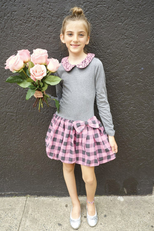 Sophie Catalou Girls Toddler & Kids Blush Emily Dress 2-12y Sophie Catalou Girls Toddler & Kids Blush Emily Dress 2-12y
