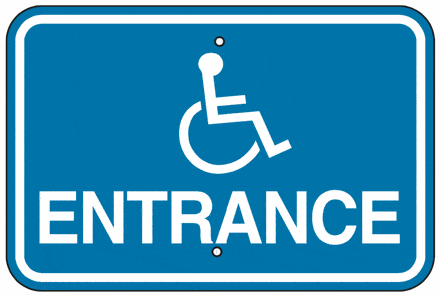 handicap entrance sign allstate sign plaque