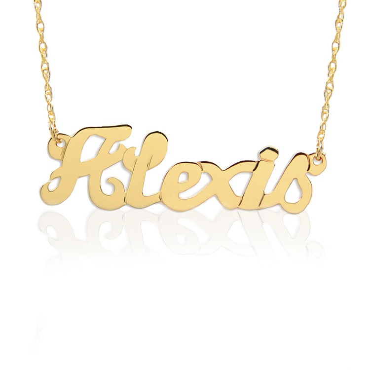 Gold Large Script Nameplate