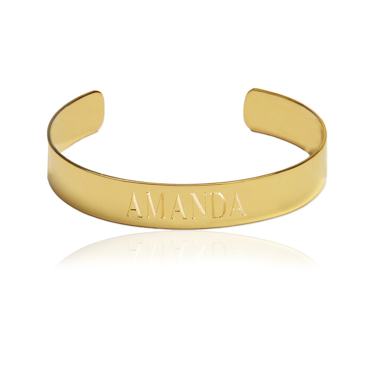 Engraved Name Cuff Bracelet