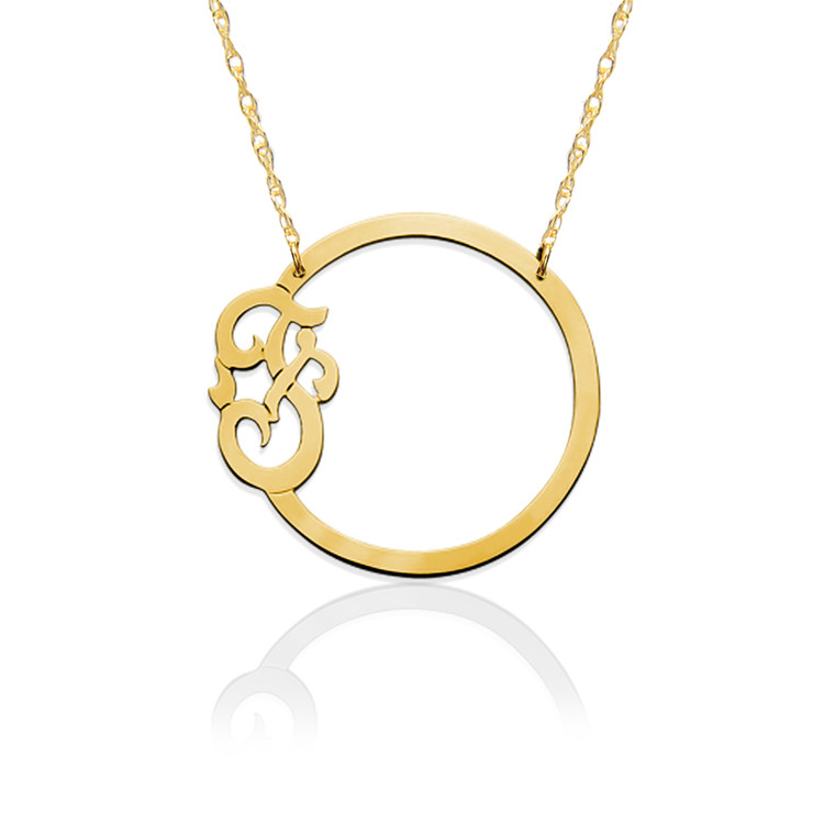 Circle with Script Initial