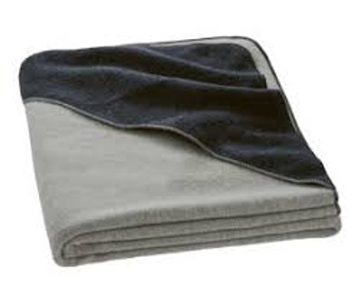 Disana Large Hooded Boiled Wool Blanket - Grey/Anthracite