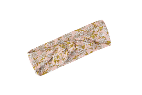 Rose Floral Bow Headband by Milkbarn - Bamboo
