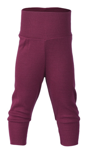Engel Baby Pants with Waistband in Organic Merino Wool/Silk - Orchid