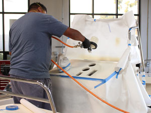 Repainting Fiberglass Console Repainting Fiberglass Console
