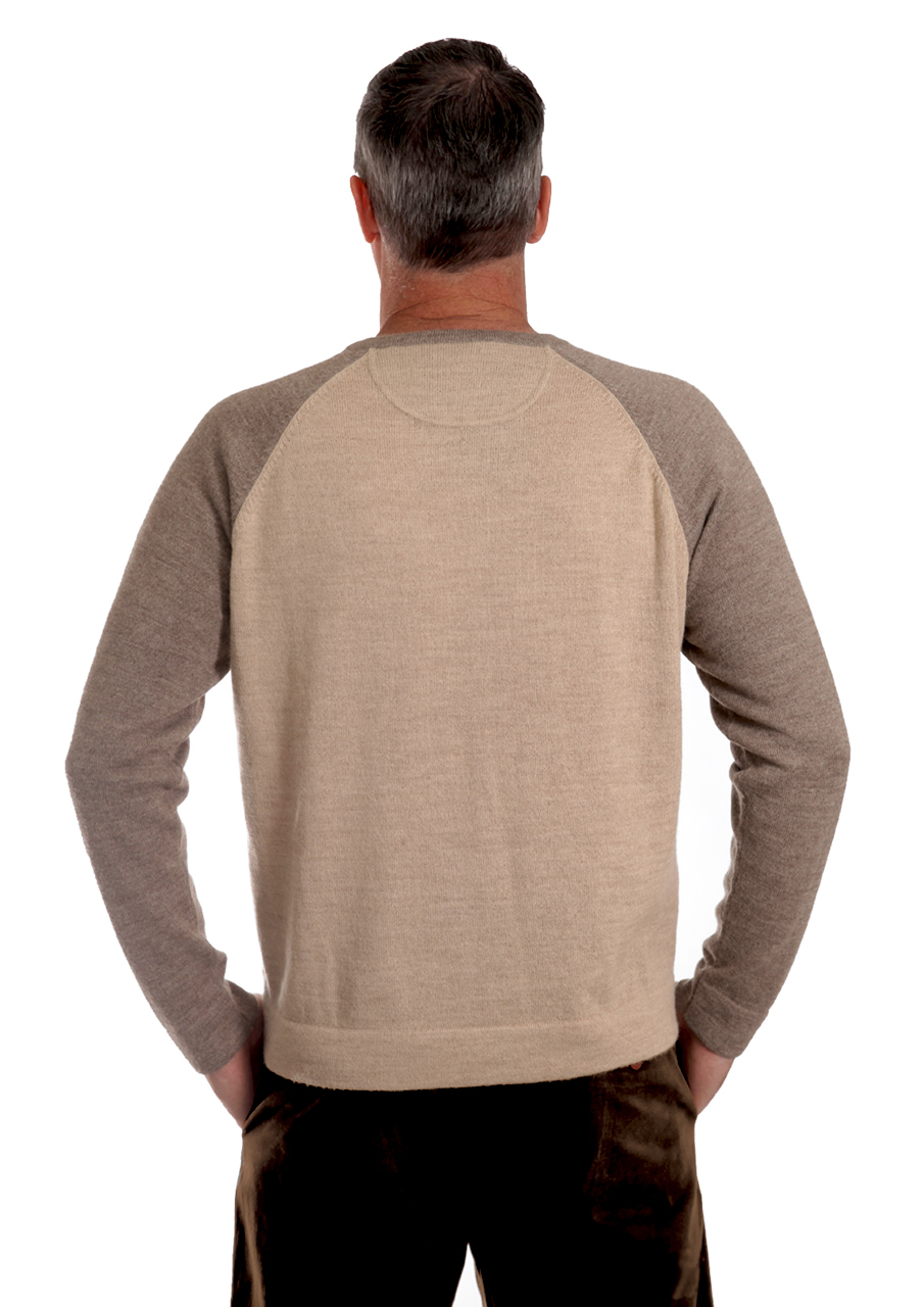 Men s Baseball Pullover Sweater Modern Colorblock in 