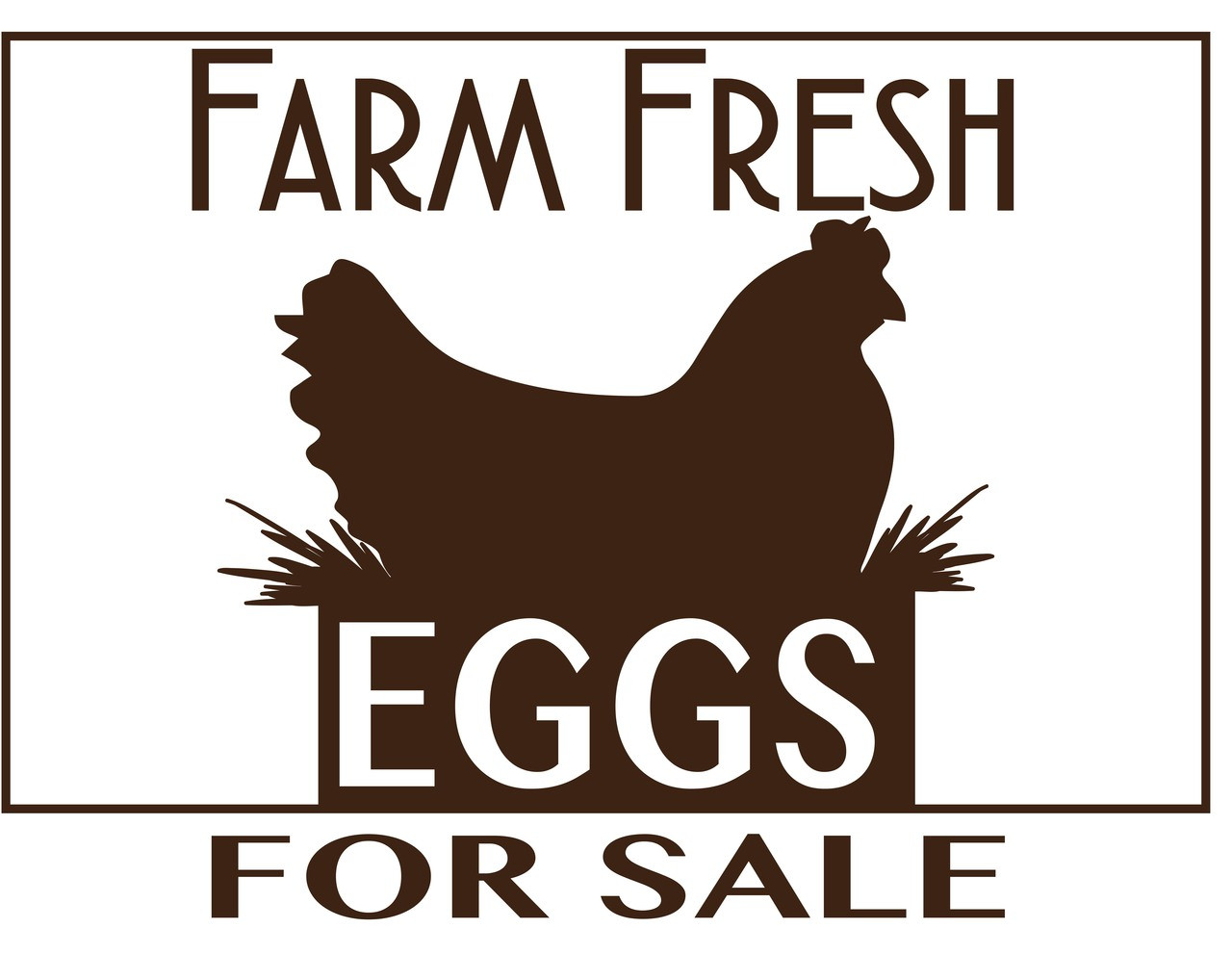 Fresh Eggs For Sale Sign PL 1 Blue Sky Bee Supply