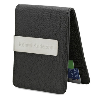 personalized leather money clip