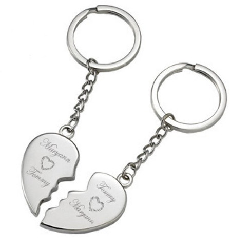 personalized magnetic broken heart keychain forevergifts com