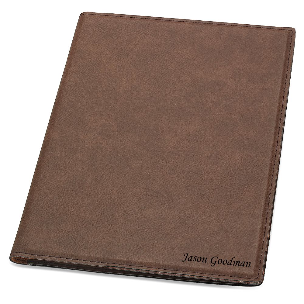 Personalized Leatherette Portfolio with Notepad - ForeverGifts.com