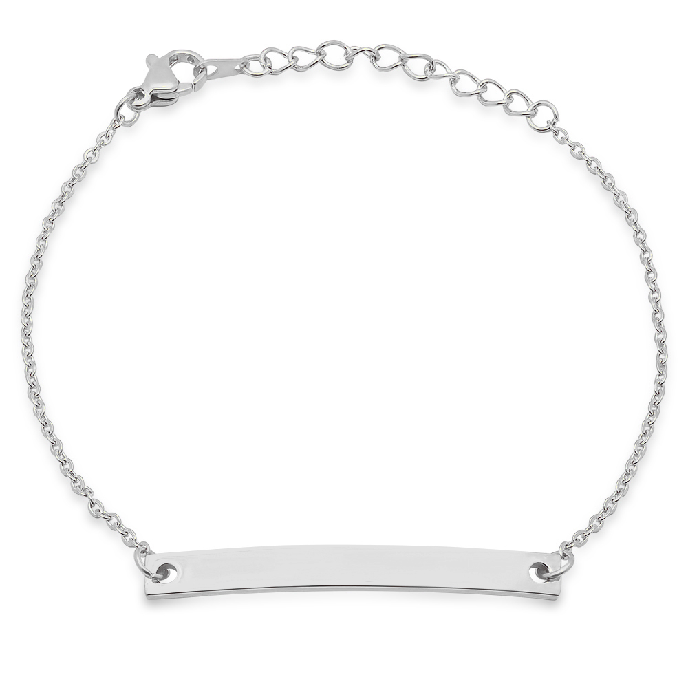 Personalized Stainless Steel ID Bracelet for Her - ForeverGifts.com