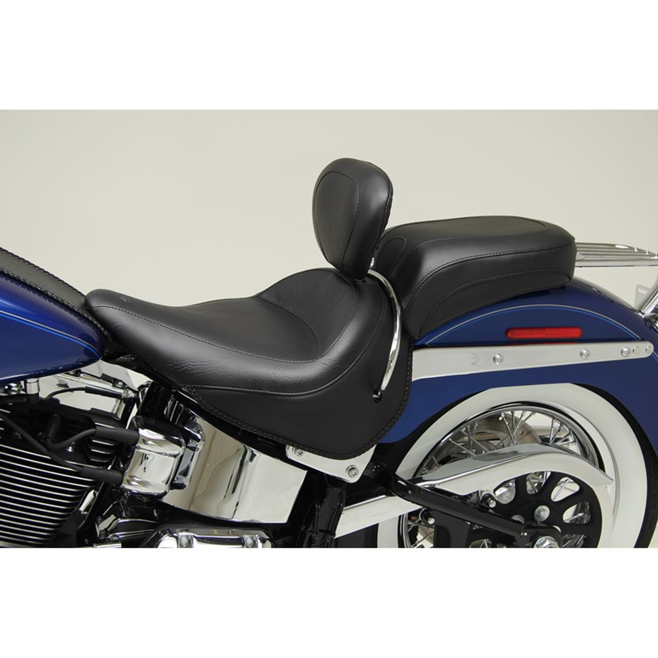 Mustang Wide Vintage Passenger Seat for 2005-2017 Harley Softail Deluxe