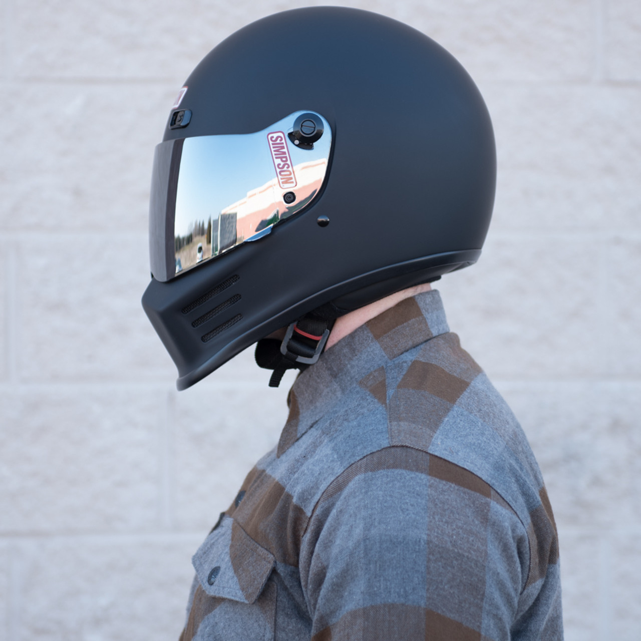 Simpson Street Bandit Motorcycle Helmet - Matte Black - Get Lowered Cycles