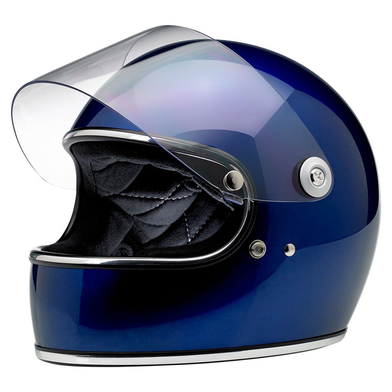 Biltwell Gringo S Motorcycle Helmet - Gloss Metallic Navy Blue - Get