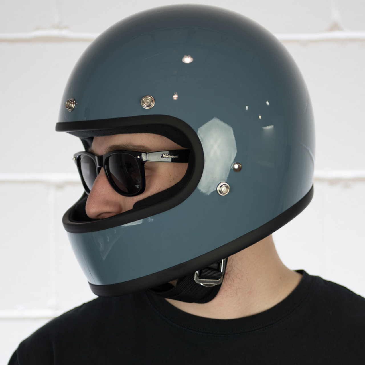 Biltwell Gringo Motorcycle Helmet - Gloss Baja Blue - Get Lowered Cycles