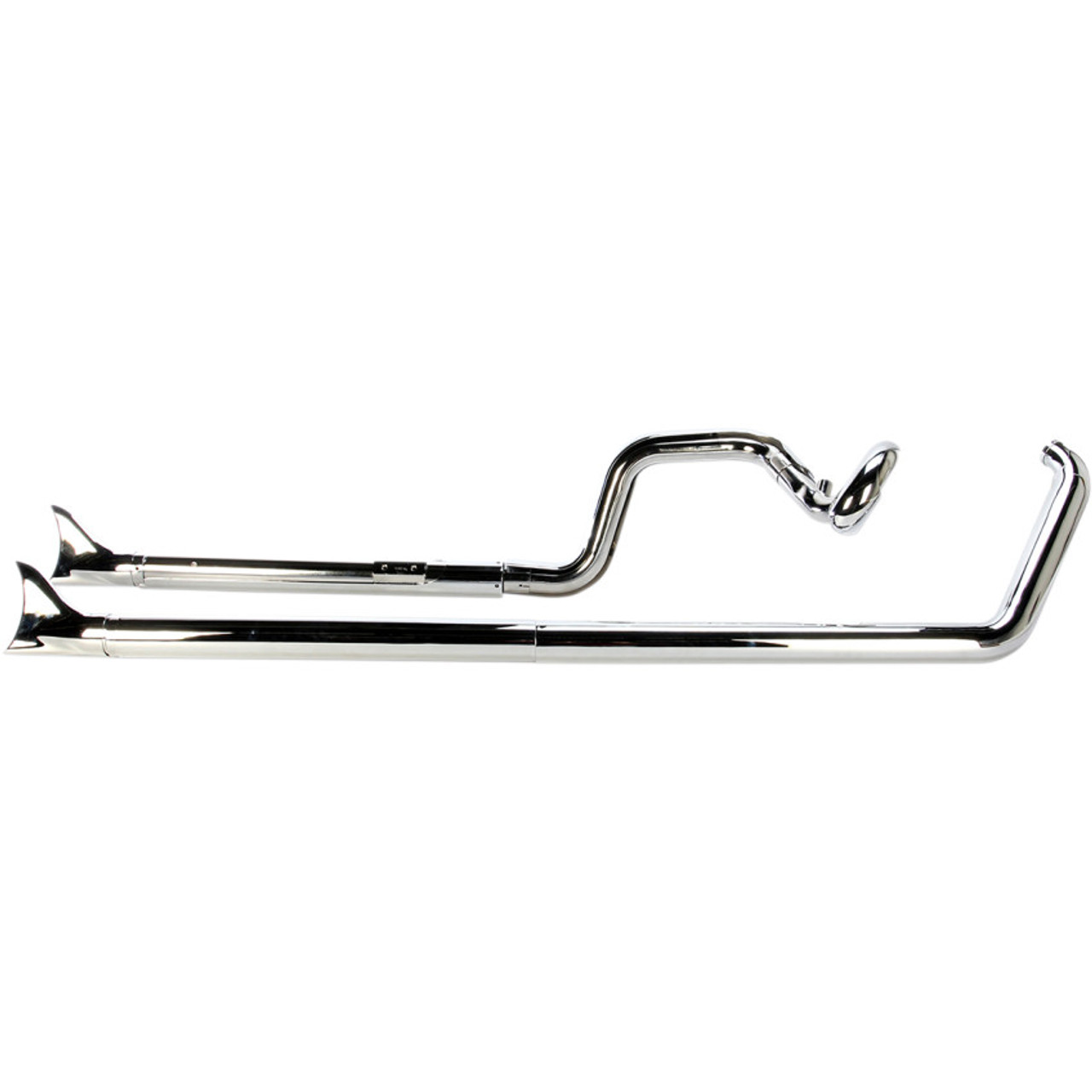 Cobra Chrome Dual Exhaust System with Fishtail Tips for 2007-2011