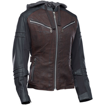 Speed and Strength Street Savvy Women's Leather/Textile Jacket - Oxblood/Black Speed and Strength Street Savvy Women's Leather/Textile Jacket - Oxblood/Black