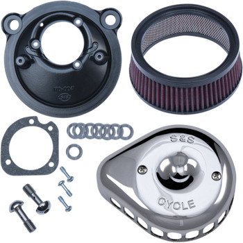 S&S Mini Teardrop Stealth Air Cleaner Kit for 2007-2018 Harley Sportster - Chrome S&S Mini Teardrop Stealth Air Cleaner Kit for 2007-2018 Harley Sportster - Chrome