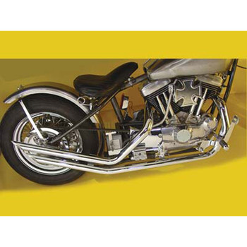 Paughco 1-3/4" Upsweep Slash Exhaust for 1957-1985 Rigid Harley Ironhead Sportster - Chrome Paughco 1-3/4" Upsweep Slash Exhaust for 1957-1985 Rigid Harley Ironhead Sportster - Chrome