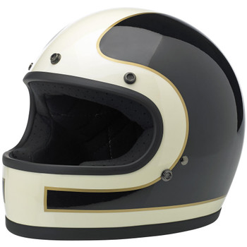 Biltwell Gringo Helmet - Limited Edition Tracker - Vintage White & Black Biltwell Gringo Helmet - Limited Edition Tracker - Vintage White & Black