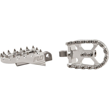 Flo Motorsports Moto Style Foot Pegs for Harley - Silver Flo Motorsports Moto Style Foot Pegs for Harley - Silver