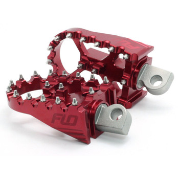 Flo Motorsports Moto Style Foot Pegs for Harley - Red Flo Motorsports Moto Style Foot Pegs for Harley - Red
