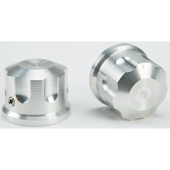 Rooke Customs Front Axle Nut Covers for Harley - Raw Rooke Customs Front Axle Nut Covers for Harley - Raw