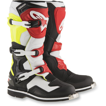 Alpinestars Tech 1 Boots - Black/White/Yellow/Red Alpinestars Tech 1 Boots - Black/White/Yellow/Red