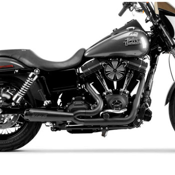 Two Brothers Racing 2-Into-1 Comp-S Exhaust for 2006-2017 Harley Dyna - Black with Carbon Fiber Tip Two Brothers Racing 2-Into-1 Comp-S Exhaust for 2006-2017 Harley Dyna - Black with Carbon Fiber Tip