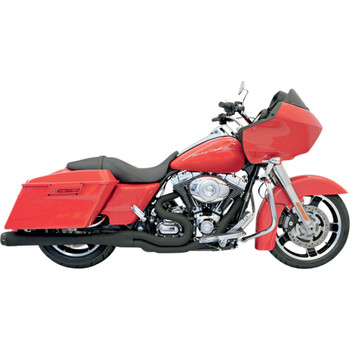 Bassani Black B4 2-into-1 Exhaust System for 1995-2016 Harley Touring - Megaphone Muffler - Black Bassani Black B4 2-into-1 Exhaust System for 1995-2016 Harley Touring - Megaphone Muffler - Black