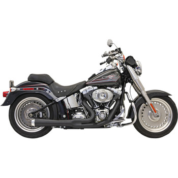 Bassani Black Short Road Rage 2-into-1 Exhaust System for 1986-2017 Harley Softail - Black Bassani Black Short Road Rage 2-into-1 Exhaust System for 1986-2017 Harley Softail - Black