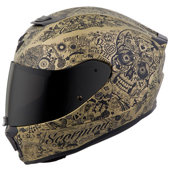 scorpion r420 exo helmet gold sugarskull options