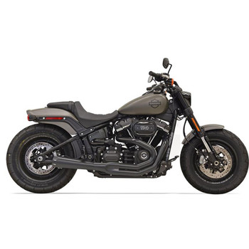Bassani Road Rage 2-Into-1 Black Exhaust for 2018 Harley Fat Bob and Slim Bassani Road Rage 2-Into-1 Black Exhaust for 2018 Harley Fat Bob and Slim