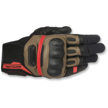 Alpinestars Highlands Gloves - Black/Tobacco Brown/Red Alpinestars Highlands Gloves - Black/Tobacco Brown/Red