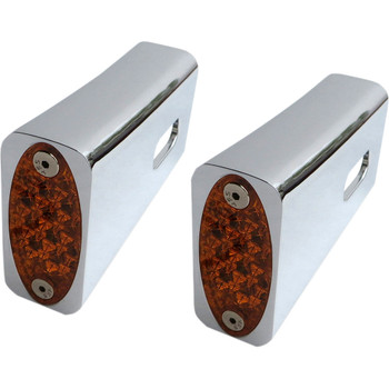 Pro-One Red LED Fender Strut LED Marker Lights for Harley - Chrome Pro-One Red LED Fender Strut LED Marker Lights for Harley - Chrome