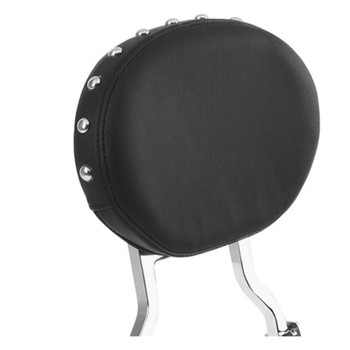 Drag Specialties Oval Backrest Pad for Harley - Smooth with Studs Drag Specialties Oval Backrest Pad for Harley - Smooth with Studs